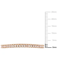 Bague de mariage de style semi-éternité Miabella avec diamants 1/7 CT poids total, en or rosé 14K