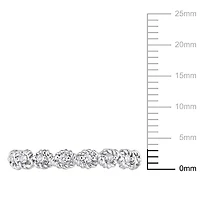 Bague éternité torsadée Miabella avec diamants 1/6 CT poids total en or blanc 10K