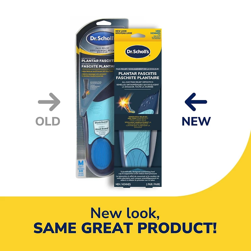 Dr.Scholl’s Plantar Fasciitis Pain Relief Orthotics, Men's Size 8-13, 1 pair
