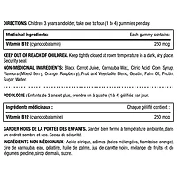 NATURE'S BOUNTY Bien grandir ENFANTS avec vitamine B12, 1 g de sucre par gélifié, pour carences en vitamine B12, métabolisme énergétique et nutriments, immunité, croissance et développement 150 paquet 150 pc