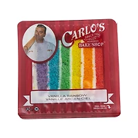 Tranche de gâteau à la vanille arc-en-ciel Carlo’s Bake Shop 191 g