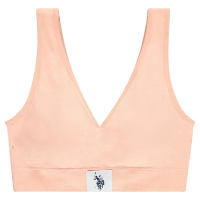 U.S. Polo Assn. Soutien-gorge lounge sans couture pour femme avec logo drapeau.