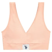 U.S. Polo Assn. Soutien-gorge lounge sans couture pour femme avec logo drapeau.