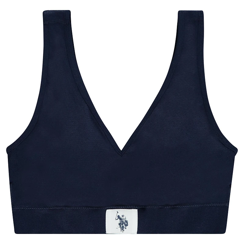U.S. Polo Assn. Women's Seamless Lounge Bra with Logo Flag.