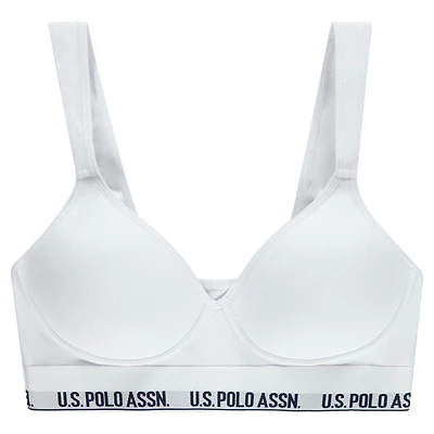 U.S. Polo Assn. Women's Printed Cotton Sports Bra