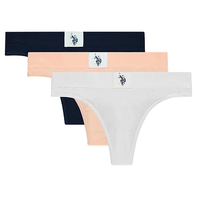 U.S. Polo Assn. Women's 3-Pack  Seamless Thongs