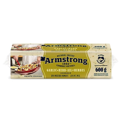 Armstrong Garlic & Herb Cheddar Cheese, 600 g