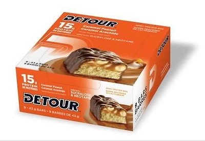 Barres protéiniques Detour au caramel et arachides