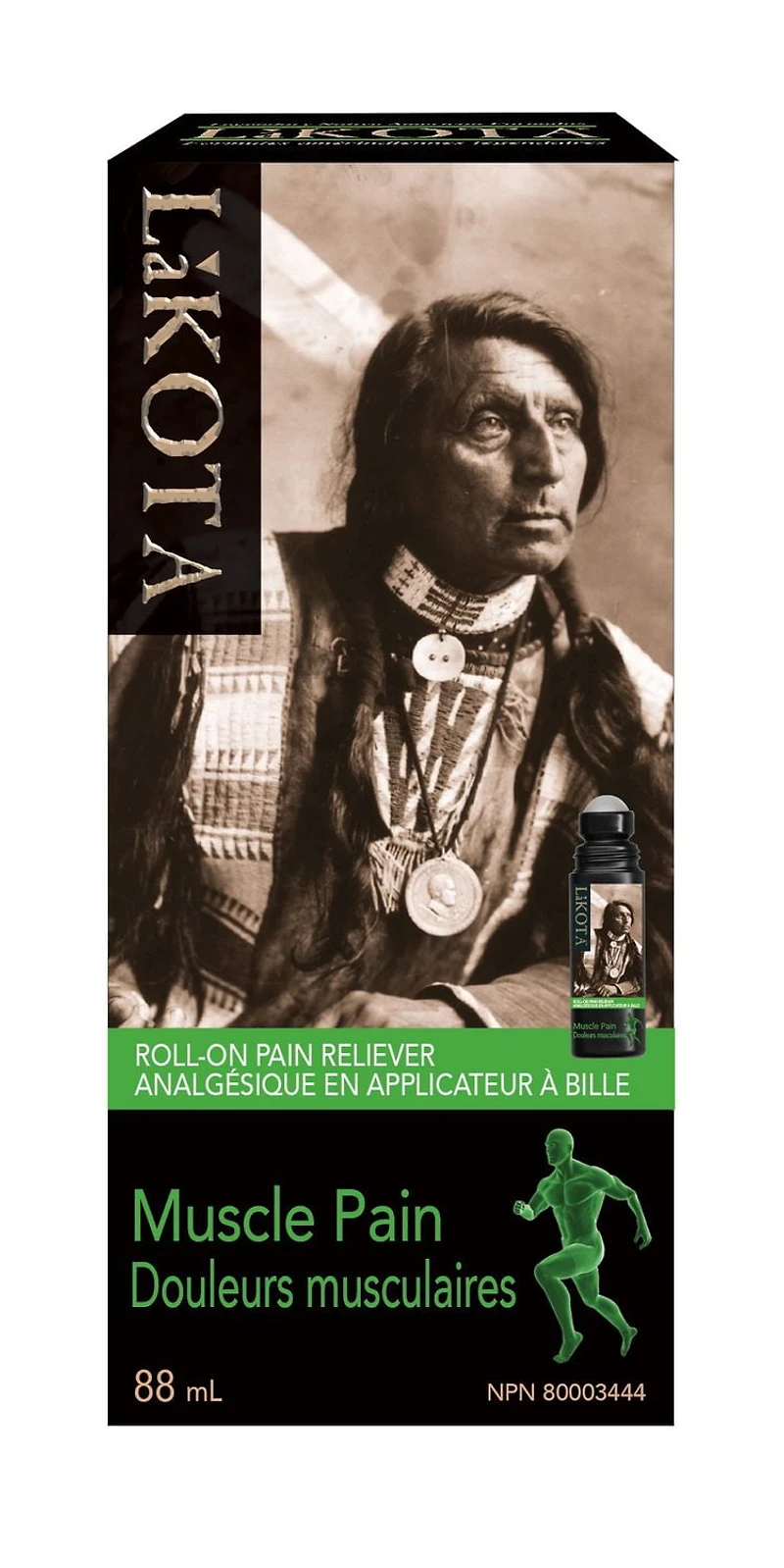 Lakota Muscle Pain Roll-on Pain Reliever Liquid, 88 mL