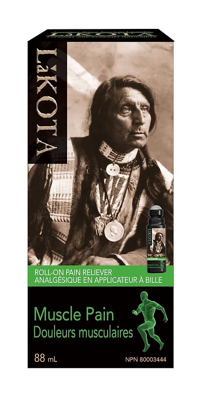 Lakota Muscle Pain Roll-on Pain Reliever Liquid, 88 mL