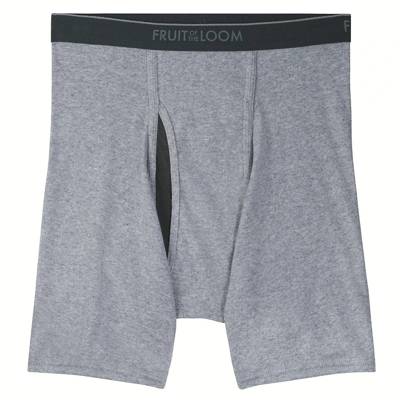 Fruit of the Loom Men's CoolZone Black & Grey Boxer Briefs, 4-Pack