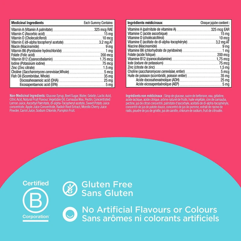 OLLY Prenatal Sweet Citrus Prenatal Vitamin, 30 day supply Vitamin