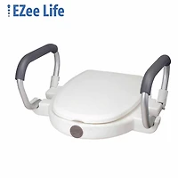 Ezee Life Raised Toilet Seat with Lid & Flip Back Arms