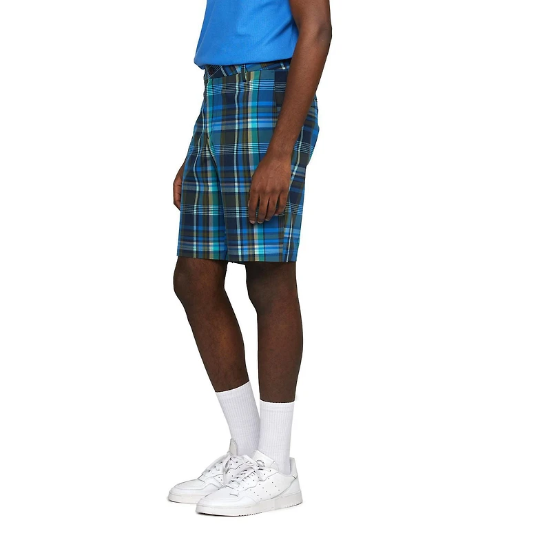 Short extensible en polyester imprimé tartan pour hommes Mexx