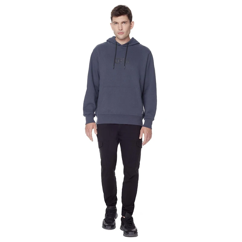 Chandail manches longues à capuchon Dark Black pour hommes