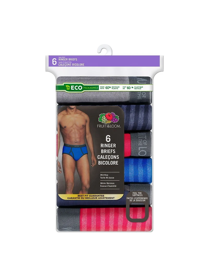Fruit of the Loom Men's Fashion Briefs, 6-Pack, Sizes: S - XL