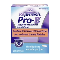 RepHresh Pro-B Probiotic Feminine Adult Supplement, Helps to Balance Yeast & Bacteria with Just 1 Capsule per Day, 30 Capsules