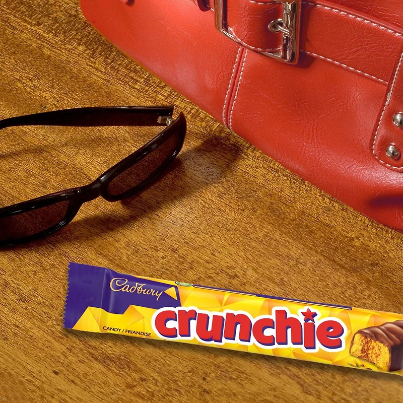 Cadbury Crunchie Chocolatey Candy Bar, Prepared in Canada