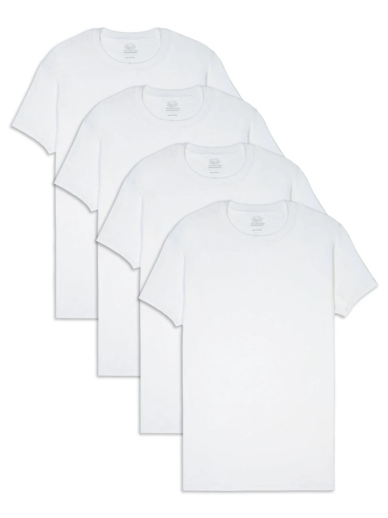 Fruit of the Loom Men's Coolzone Crew-neck shirt, White, 4-pack, Sizes S - XL