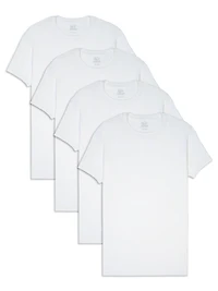 Fruit of the Loom Men's Coolzone Crew-neck shirt, White, 4-pack, Sizes S - XL