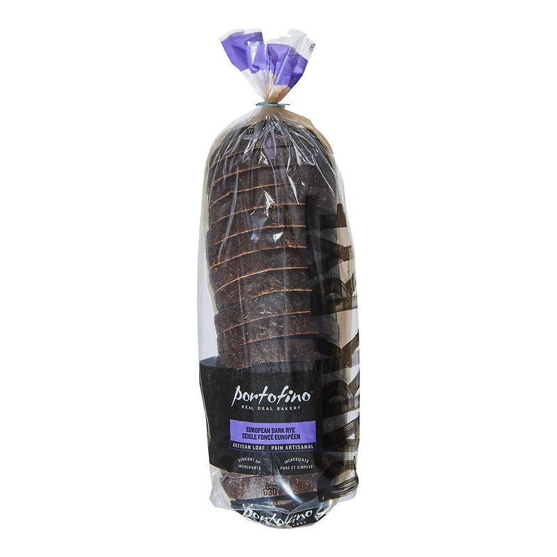 Portofino Real Deal Bakery Artisan European Dark Rye Bread