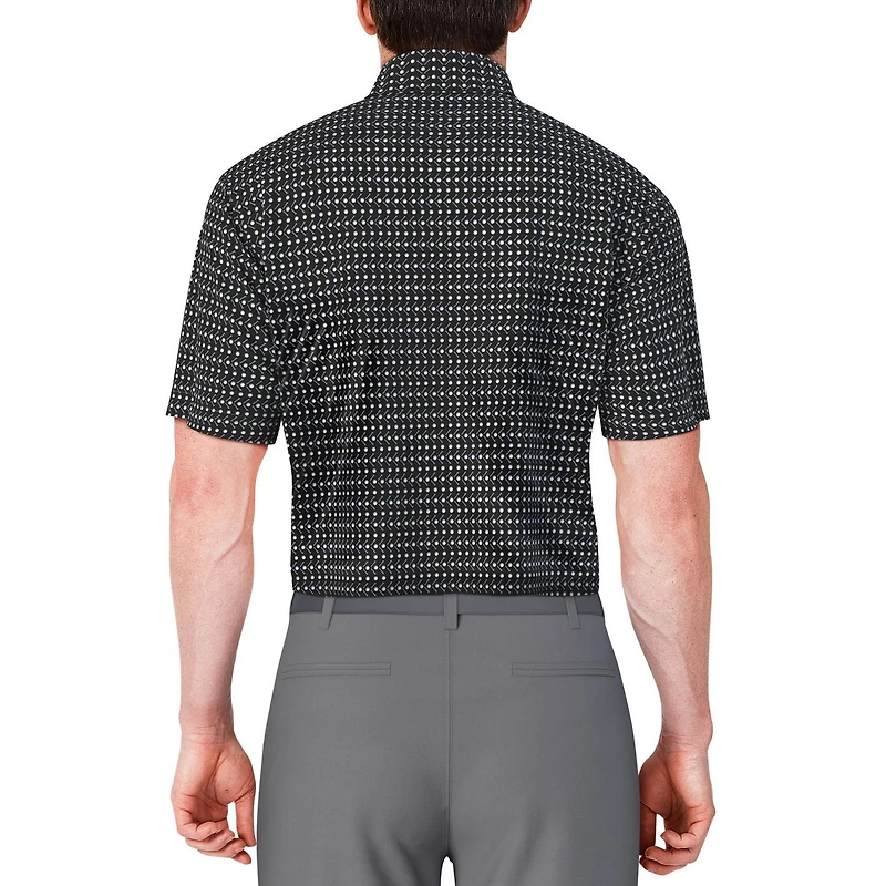 Ben Hogan Men's Golf Print Short Sleeve Polo, Polo