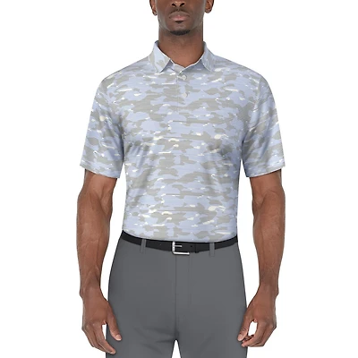 Ben Hogan Men’s Linear Camo Print Short Sleeve Golf Polo