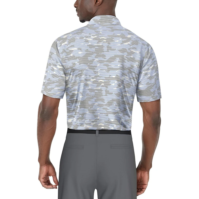 Ben Hogan Polo de golf à manches courtes à imprimé camouflage linéaire pour hommes