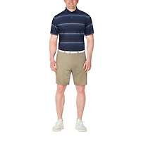 Ben Hogan Men’s Texture Stripe Short Sleeve Golf Polo
