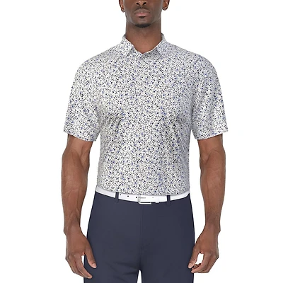 Ben Hogan Polo de golf à manches courtes à imprimé floral printanier pour hommes