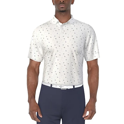 Ben Hogan Polo de golf à manches courtes imprimé chariot de golf pour hommes