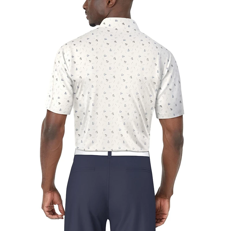 Ben Hogan Polo de golf à manches courtes imprimé chariot de golf pour hommes