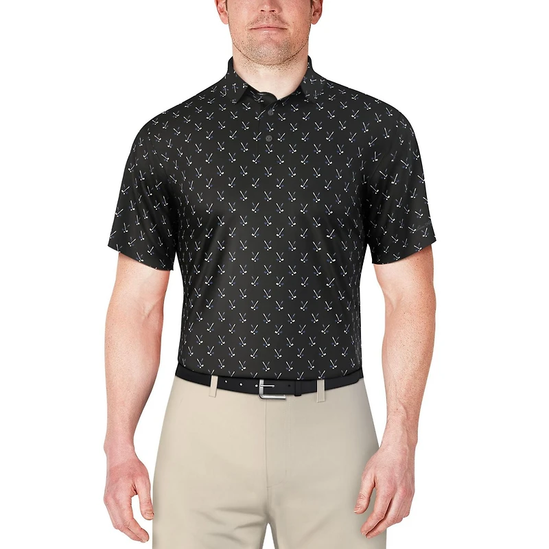 Ben Hogan Men’s Golf Print Short Sleeve Golf Polo