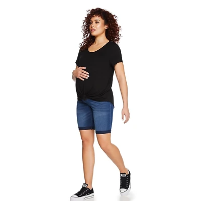 Paisley Sky Maternity Short Sleeve Tunic Tee