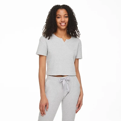 No Boundaries Women's Waffle Tee