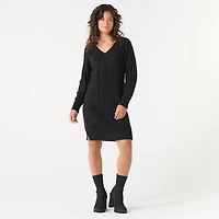 DV V-NECK SWEATER DRESS