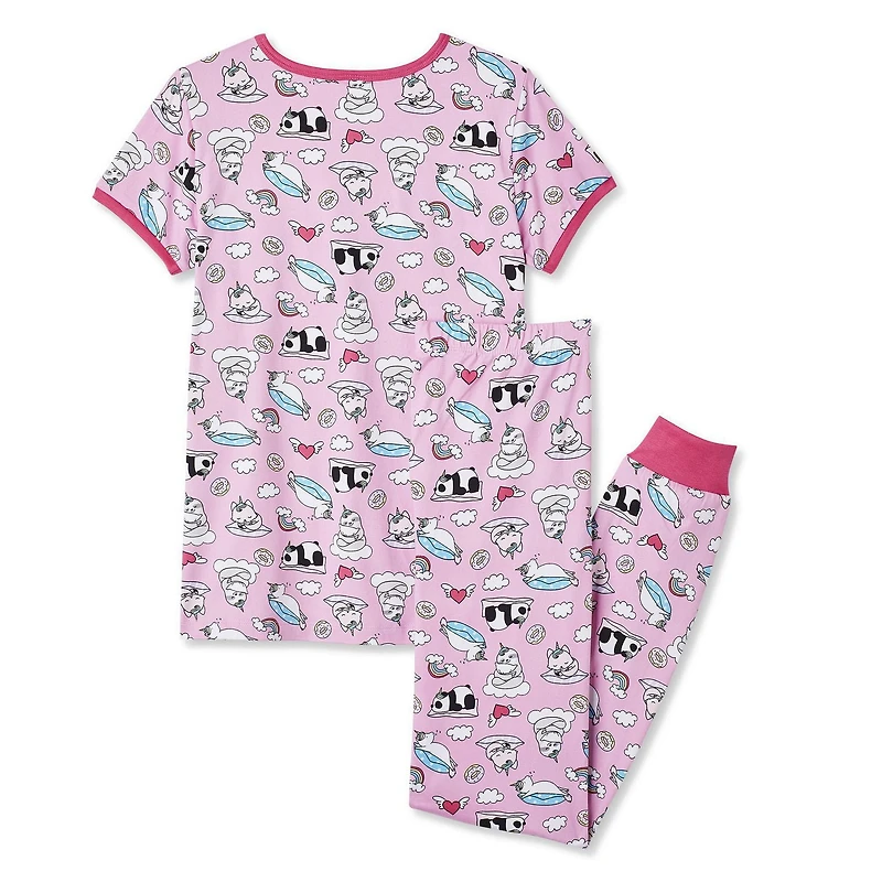 George Girls' Tee and Jogger 2-Piece Pajama Set