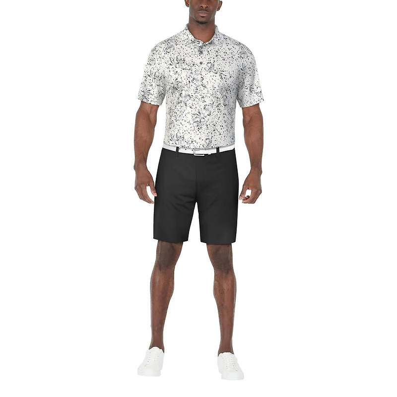 PGA Tour Course Essentials Men's Clustered Confetti Print Short Sleeve Polo Shirt