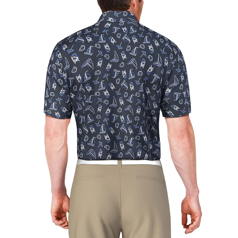 PGA TOUR Course Essentials Polo à imprimé conversationnel pour hommes
