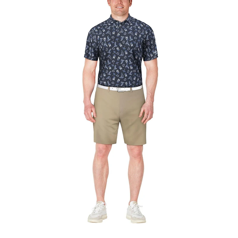 PGA TOUR Course Essentials Men's Boat Conversational Print Polo Shirt