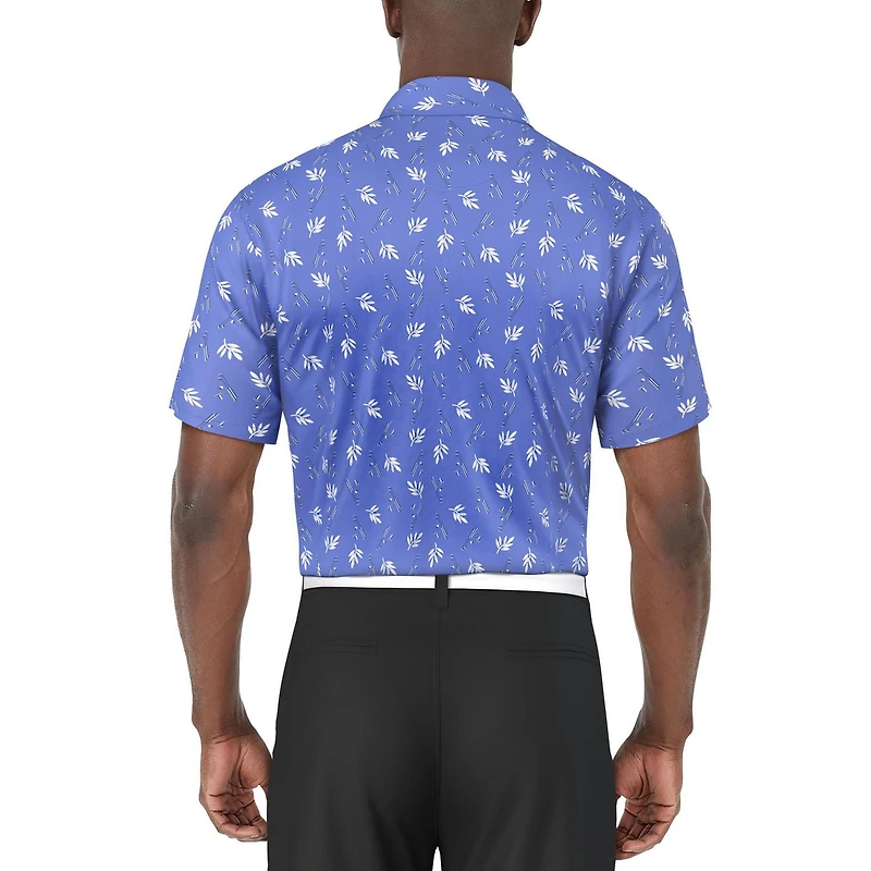 PGA TOUR Course Essentials Men's Golf Conversational Print Short Sleeve Polo Shirt