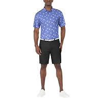 PGA TOUR Course Essentials Men's Golf Conversational Print Short Sleeve Polo Shirt