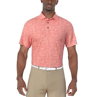 PGA TOUR Course Essentials Men's Linear Conversational Print Short Sleeve Polo Shirt