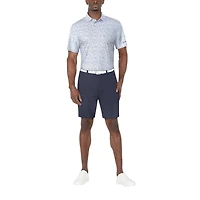 PGA TOUR Course Essentials Polo à manches courtes imprimé fleurs abstraites pour hommes