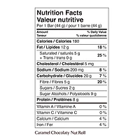 Barre-collation au rouleau chocolaté au caramel et aux arachides Atkins