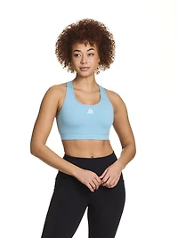 Reebok Women's Stronger Sports Bra with Mesh Panel and Removable Cups