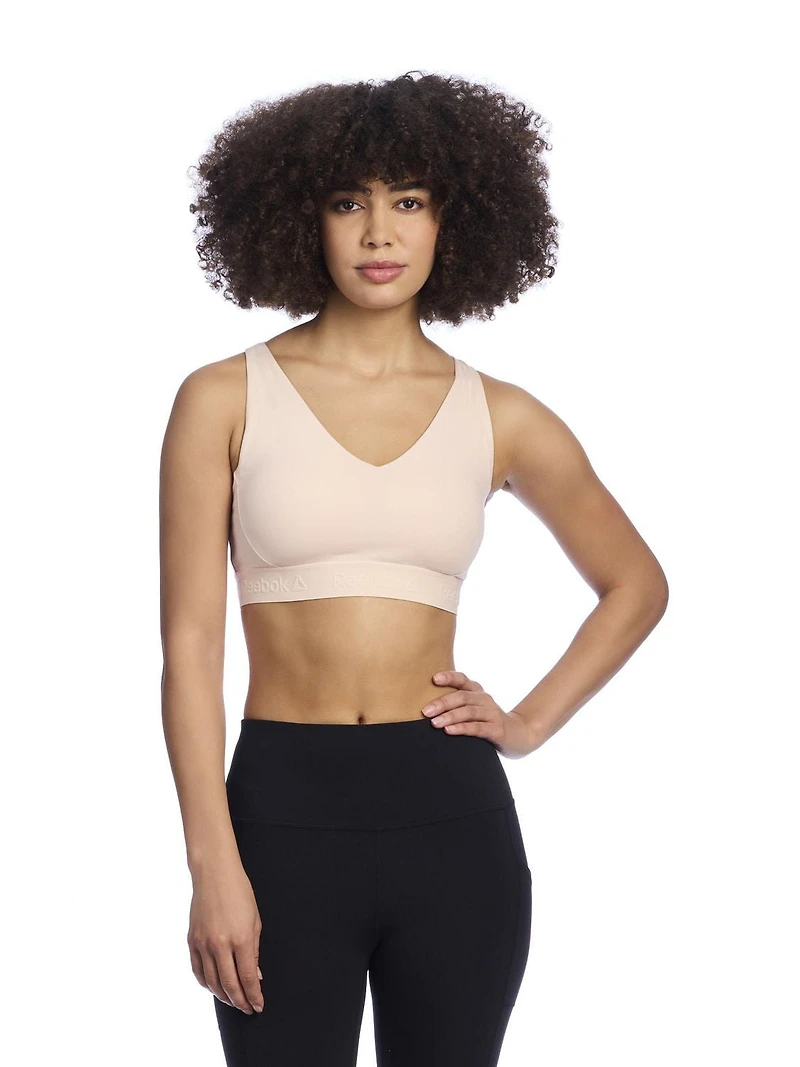 Soutien-gorge sport imprimé Strong Reebok avec bonnets amovibles pour femmes Tailles XS-2XL
