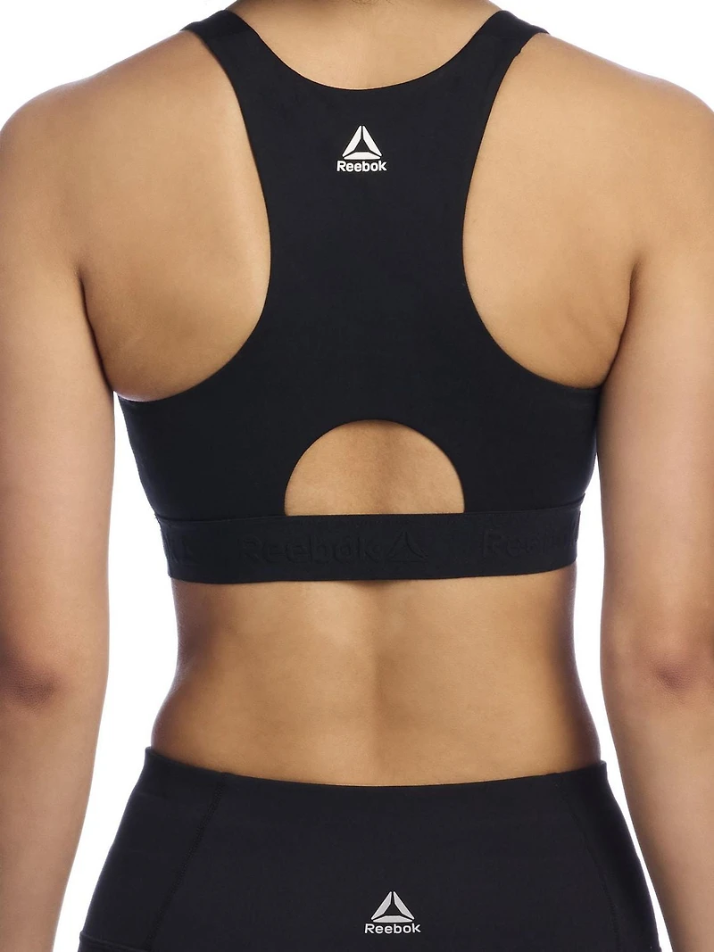 Soutien-gorge sport imprimé Strong Reebok avec bonnets amovibles pour femmes Tailles XS-2XL