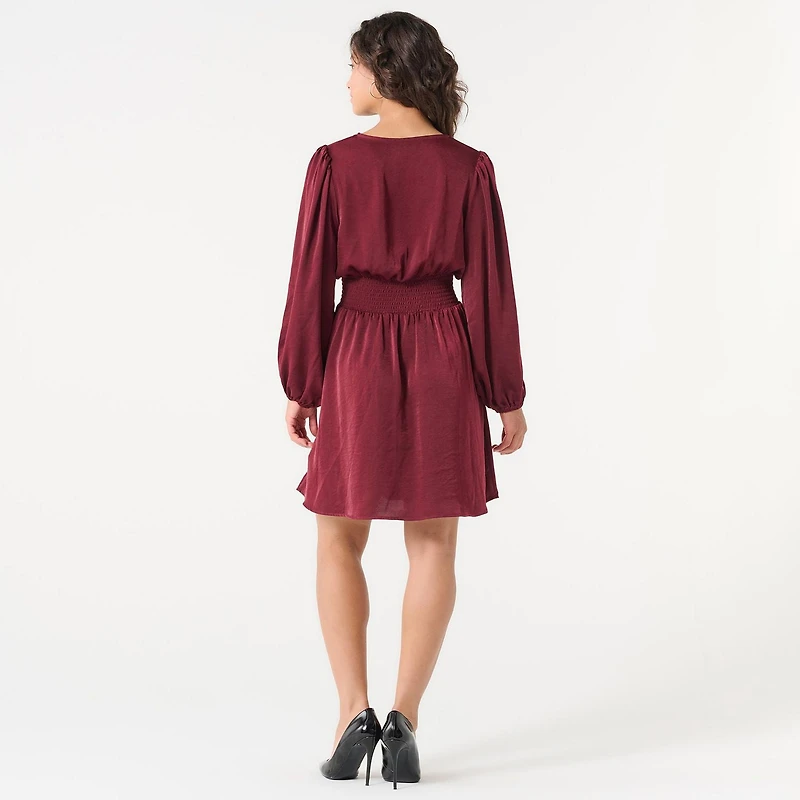 DV SATIN CROSS OVER DRESS