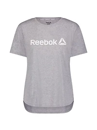 Reebok T-shirt en jersey à manches courtes Identity pour femme – Confort doux toute la journée